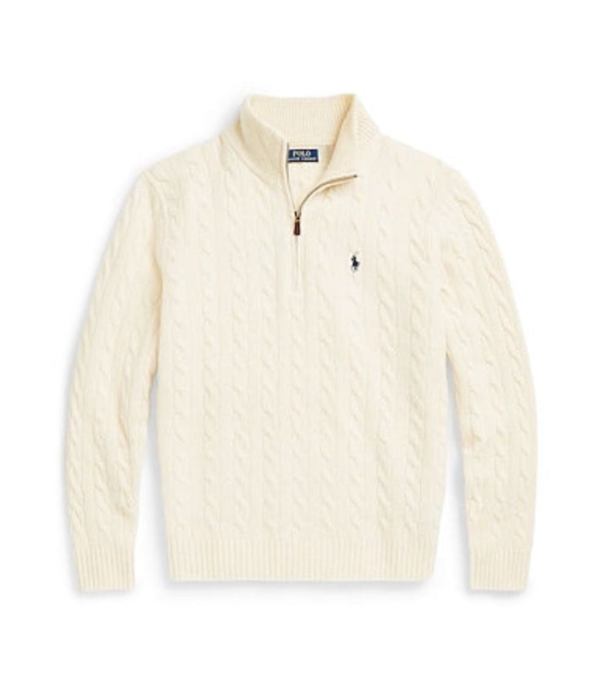 Polo Zip Up (Beige)
