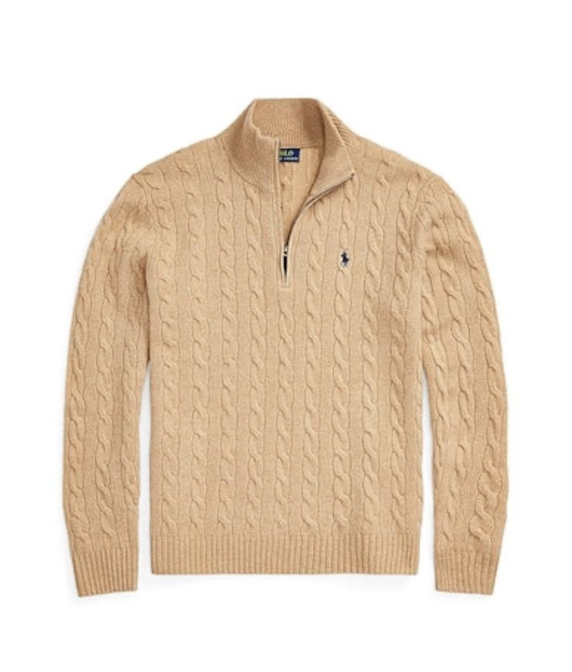 Polo Zip Up (Camel)