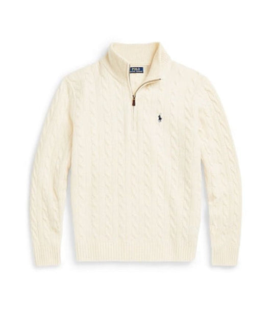 Polo Zip Up (Beige)