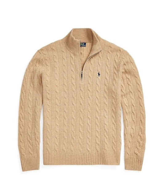 Polo Zip Up (Camel)